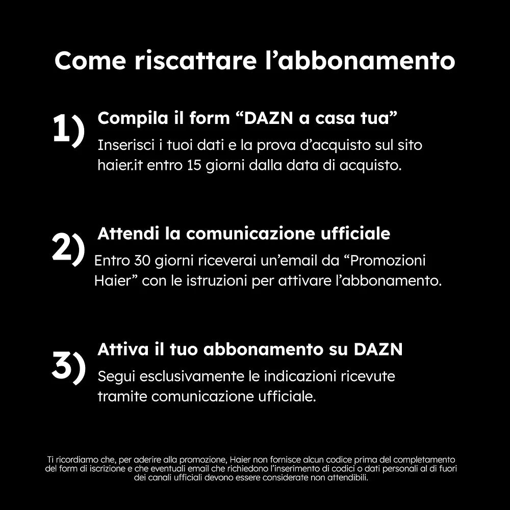 Haier Smart TV 85" QLED 4K UHD, Google TV, Gaming 120Hz, HDR10
Dolby Audio, Telecomando Smart, Google Assistant, Bluetooth 5.1, HDMI 2.1 x 4, USB 2.0, 12 Mesi DAZN Inclusi, H85Q80FUX