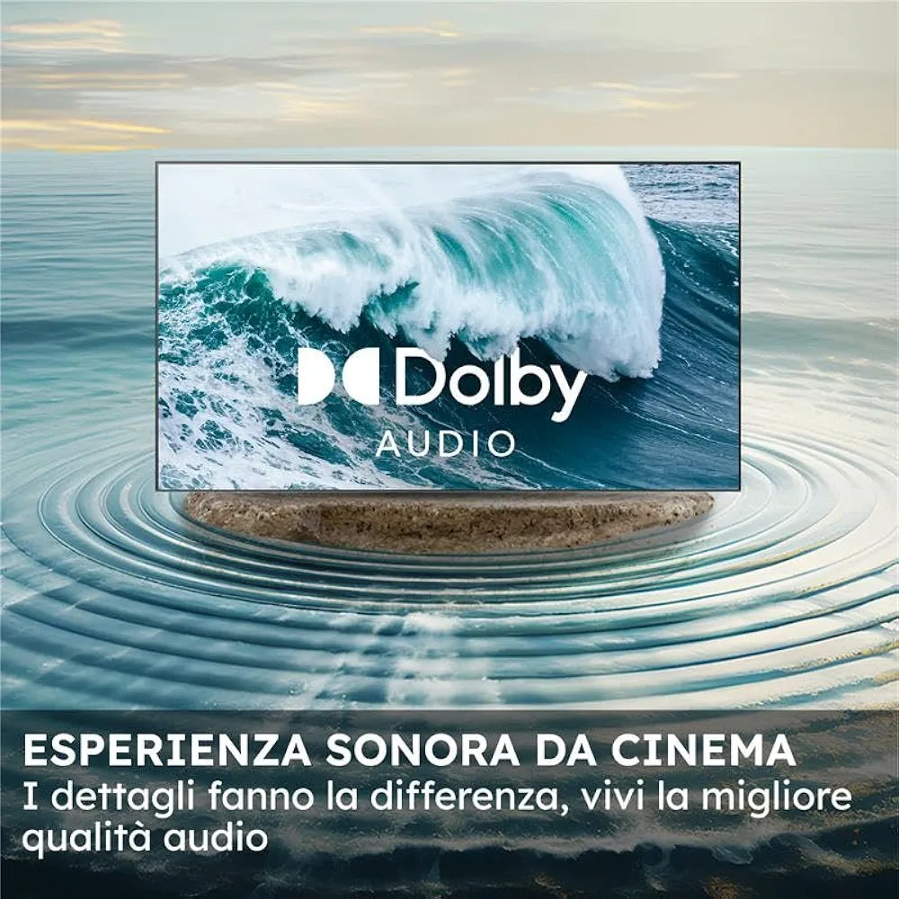 Haier Smart TV 85" QLED 4K UHD, Google TV, Gaming 120Hz, HDR10
Dolby Audio, Telecomando Smart, Google Assistant, Bluetooth 5.1, HDMI 2.1 x 4, USB 2.0, 12 Mesi DAZN Inclusi, H85Q80FUX